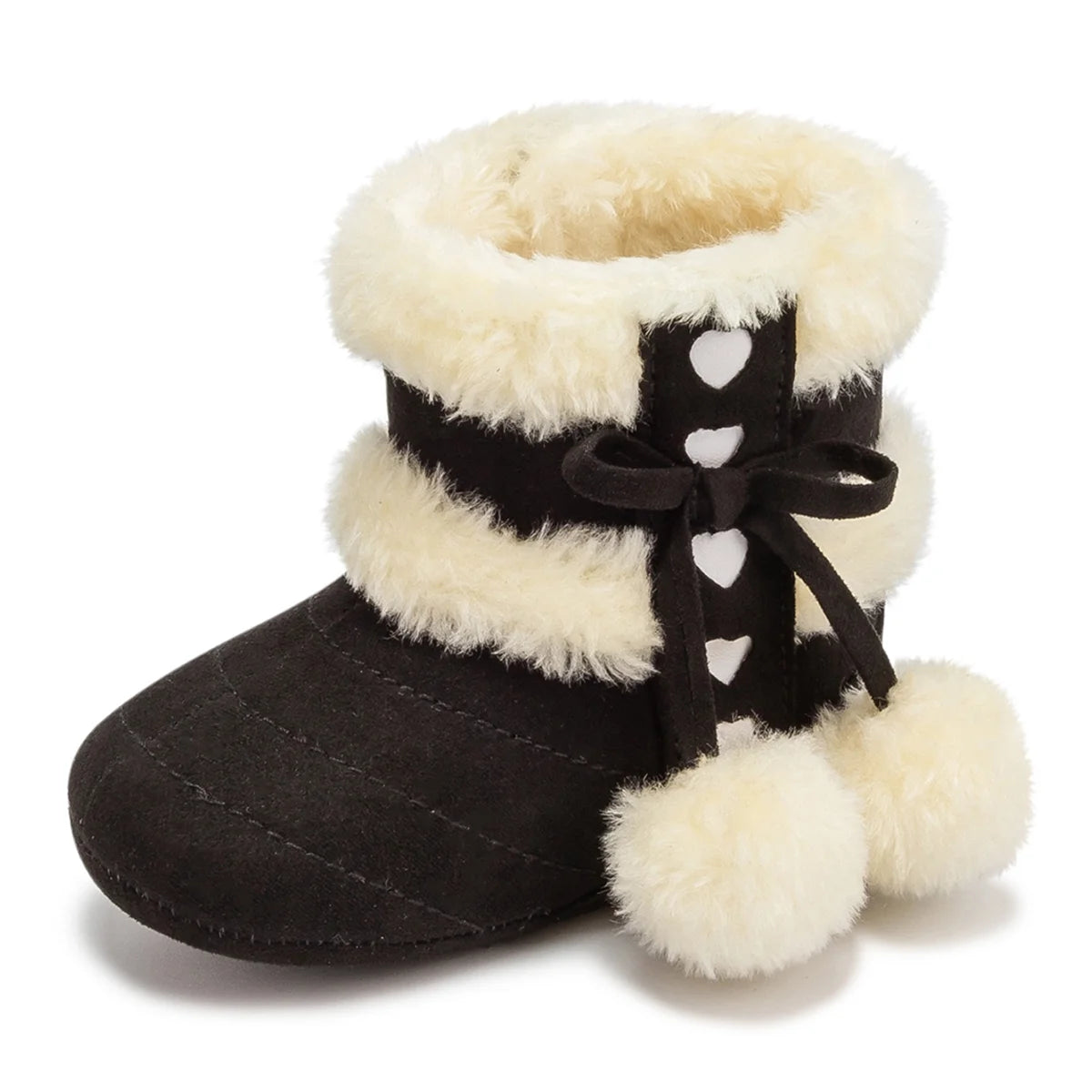 Baby Girls Boys Snow Warm Boots Infant Winter Booties Newborn Slip on Shoes for 3-18 Months