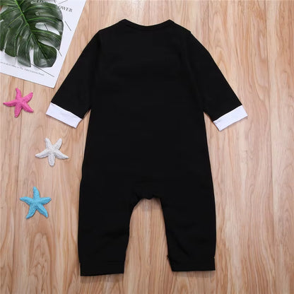 0-24 Months Baby Boys Rompers Long Sleeve Bow Tie Baby Boys Jumpsuit Black White Gentleman Formal Newborn Clothes Playsuit